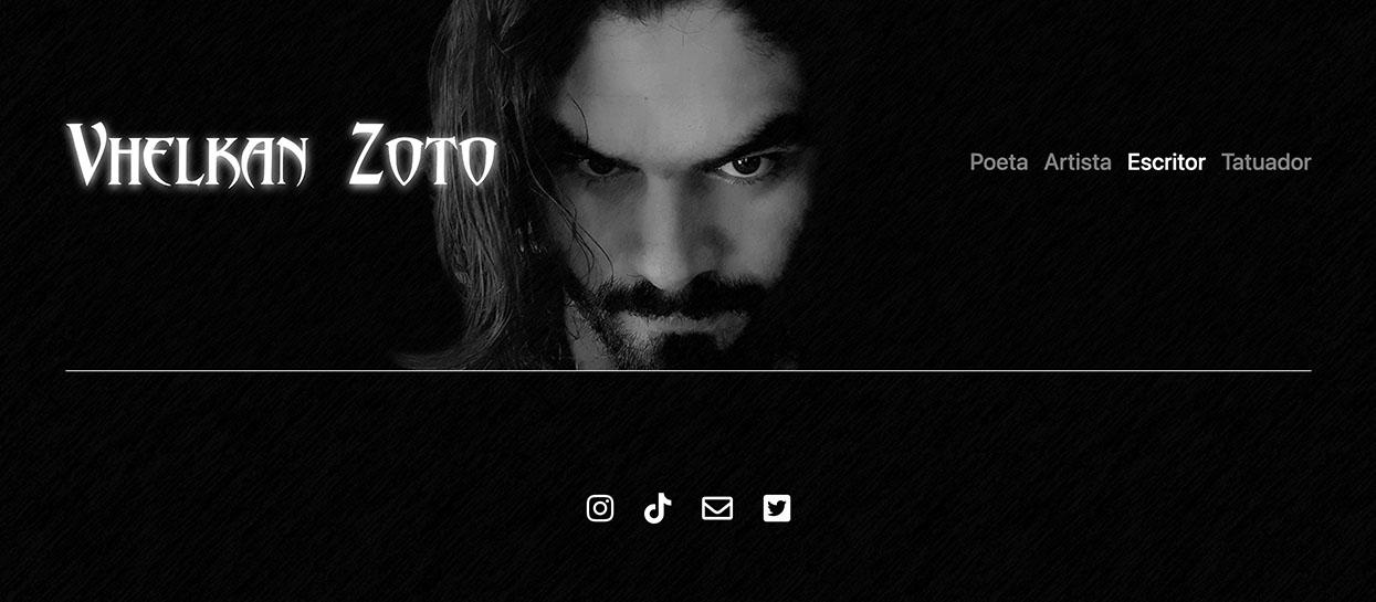 Vhelkan Zoto Landing Page