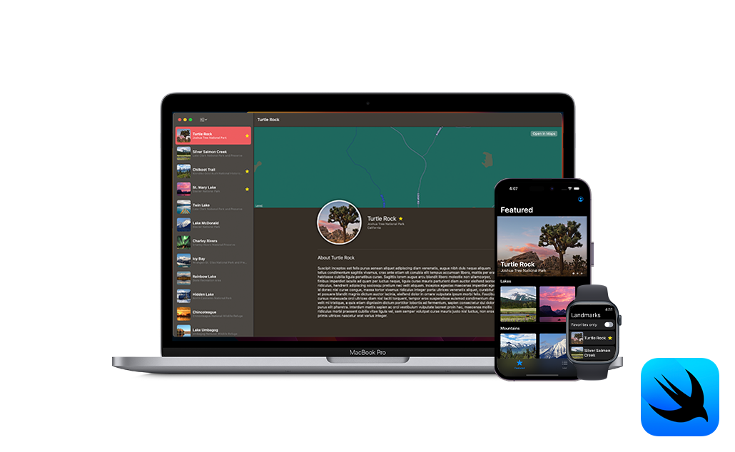 Landmarks - iOS, WatchOS and macOS App