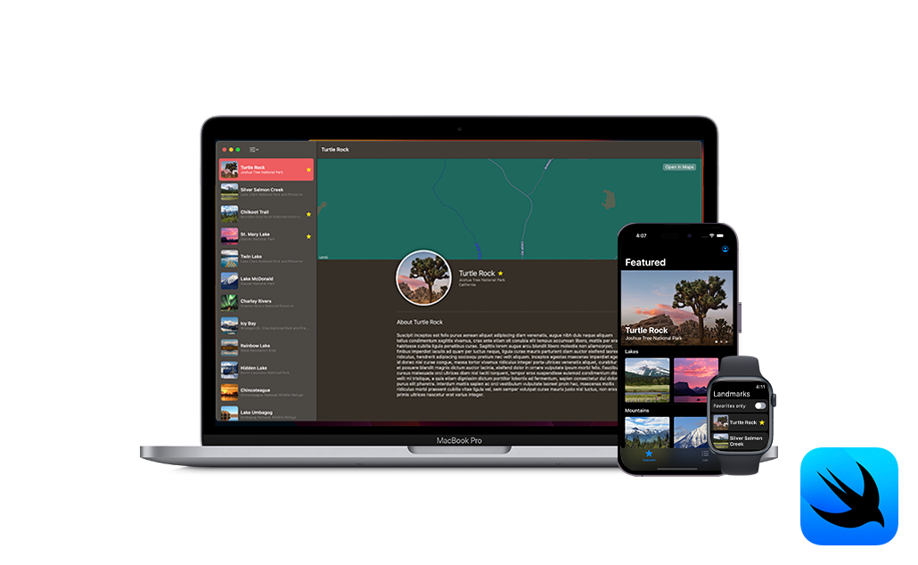 Landmarks - iOS, WatchOS and macOS App